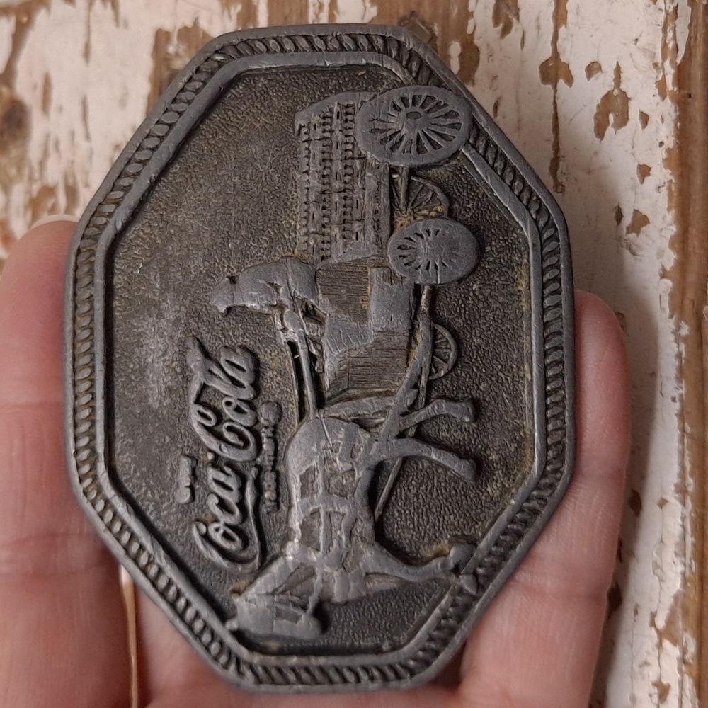 Vintage 1980 Coca-Cola Belt Buckle